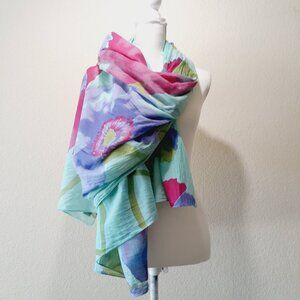 Klaus Duffy Large Floral Scarf
